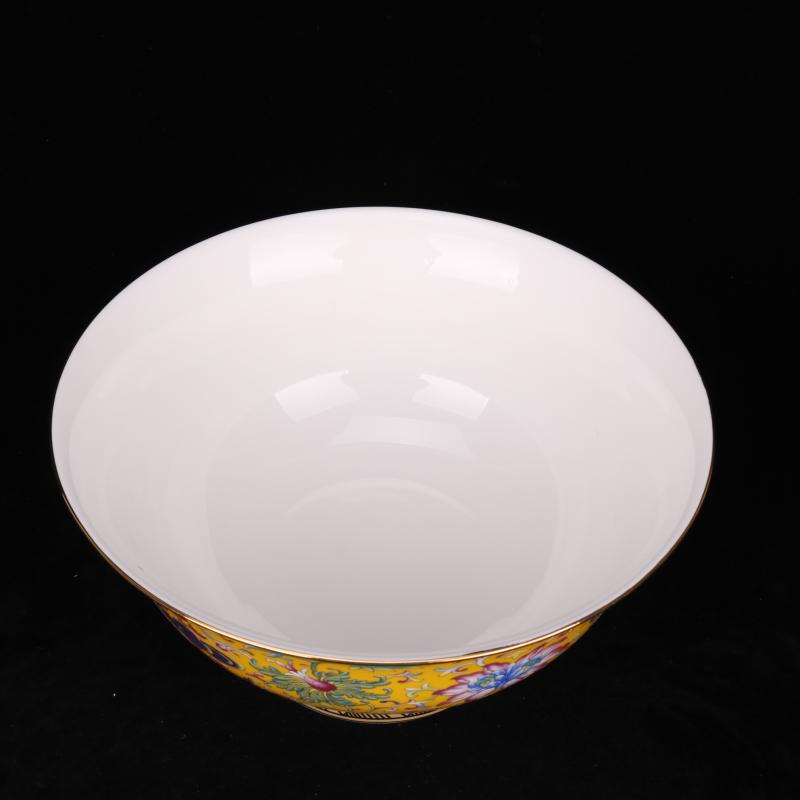 The Qing qianlong high - grade paint colored enamel 25 cm bottom com.lowagie.text.paragraph 10 inches large bowls large bowl classical home furnishing articles