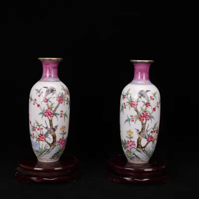 Jingdezhen imitation antique yongzheng com.lowagie.text.paragraph antique purely manual throwing hand draw pastel trace of gold floret bottle manually furnishing articles