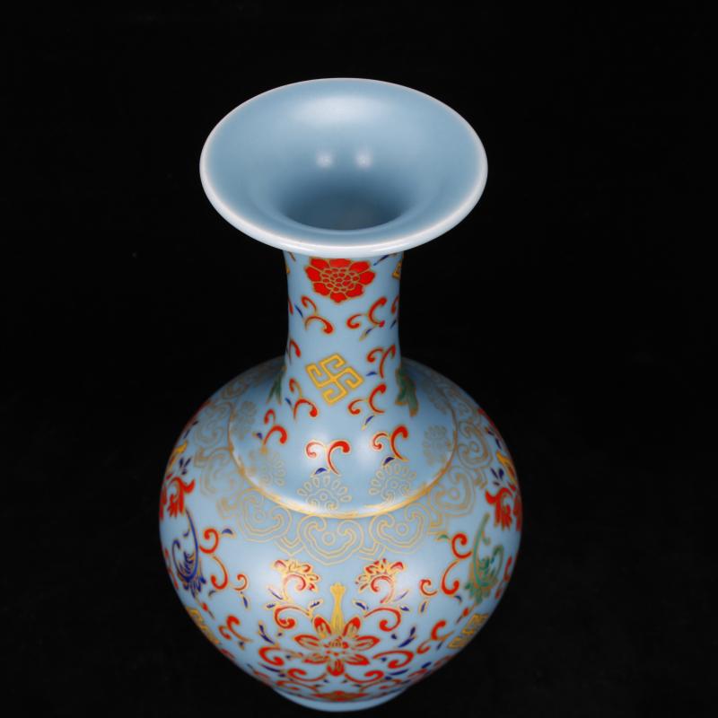 Yongzheng of jingdezhen copy antique vintage boutique colored enamel vase Chinese style classical wind home sitting room ark, furnishing articles