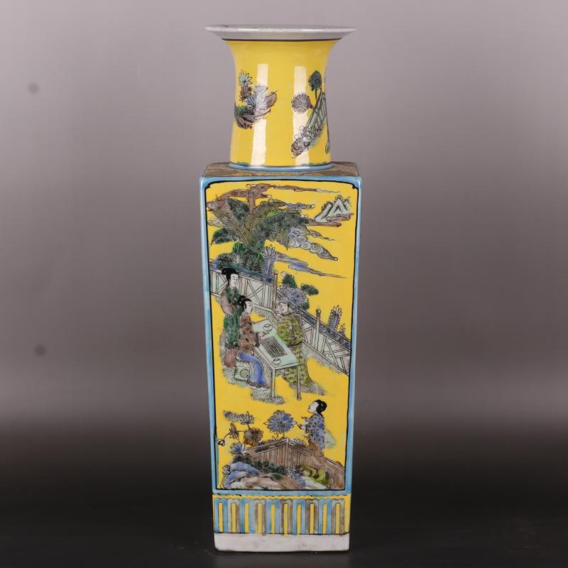 Stories of the qing emperor kangxi pastel looks antique Chinese porcelain vase household rich ancient frame penjing collection