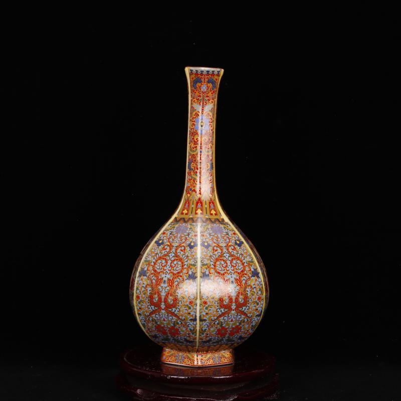 Jingdezhen archaize colored enamel porcelain the qing yongzheng com.lowagie.text.paragraph Chinese antique antique crafts vase archaize home outfit