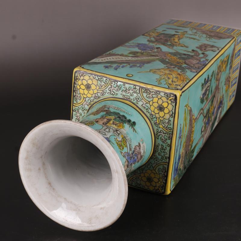 Stories of the qing emperor kangxi pastel looks antique Chinese porcelain vase household rich ancient frame penjing collection