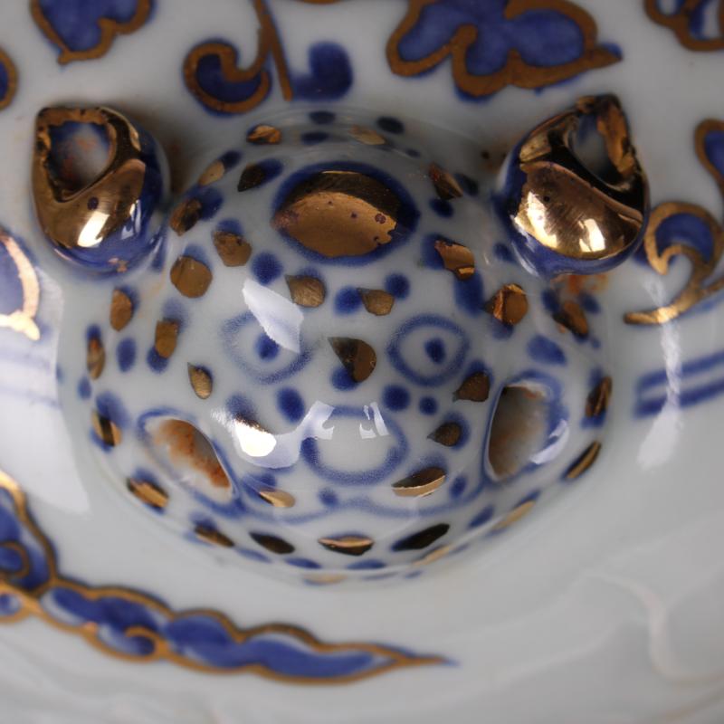 Jingdezhen imitation Ming xuande with hand - made paint shadow blue glaze carving vases, new Chinese style living room boutique soft furnishing articles
