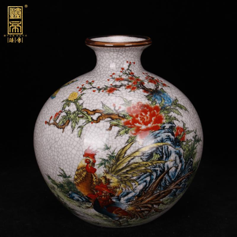 Jingdezhen imitation the qing qianlong on crackle pomegranate bottles of antique reproduction antique table ano decoration as old place
