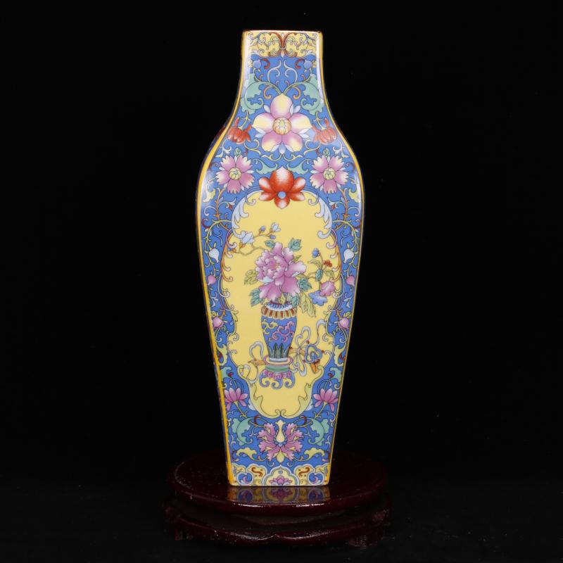 Jingdezhen archaize colored enamel porcelain the qing yongzheng com.lowagie.text.paragraph Chinese antique antique crafts vase archaize home outfit