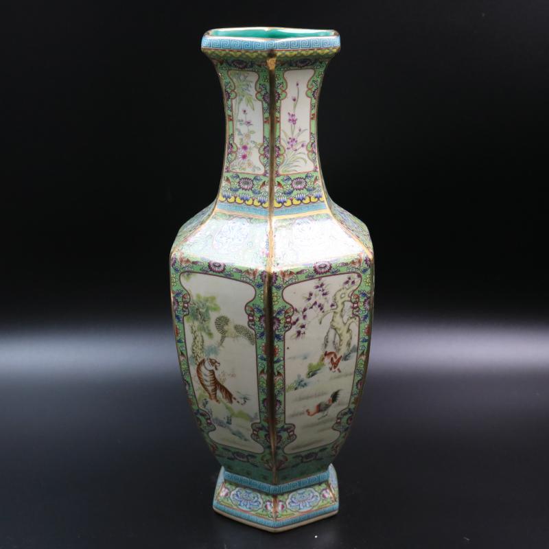 Archaize of jingdezhen porcelain the qing qianlong vase 12 night home decoration antique antique old goods furnishing articles