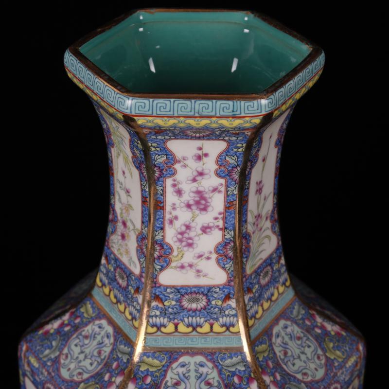 Jingdezhen imitation the qing qianlong designs of colored enamel vase archaize play Chinese zodiac antique decoration handicraft furnishing articles