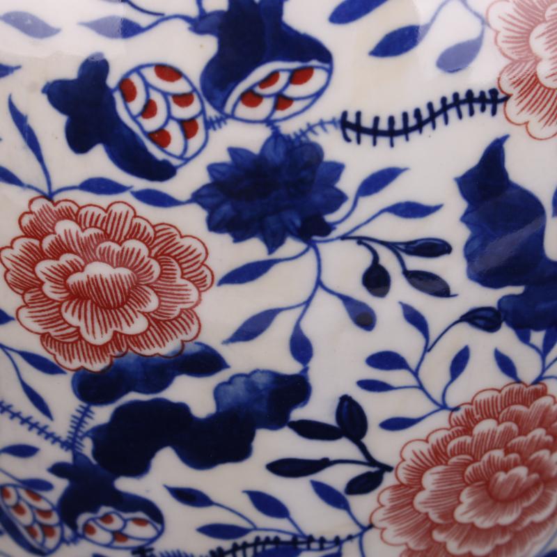 Jingdezhen blue and white youligong peony vase imitation yongzheng antique bound branch lines, the design of Chinese style household adornment furnishing articles