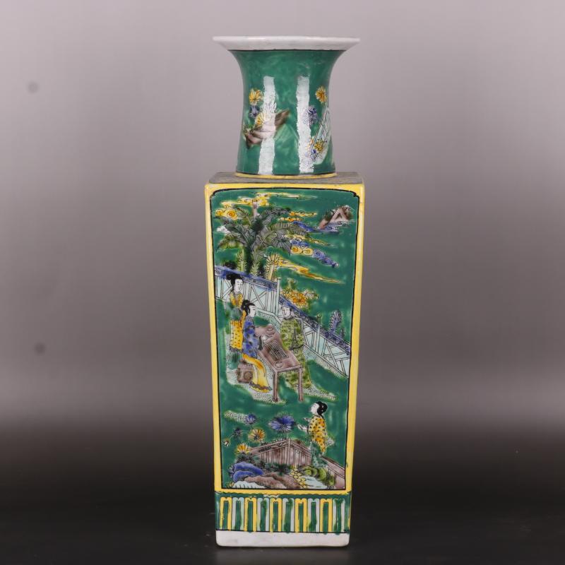 Stories of the qing emperor kangxi pastel looks antique Chinese porcelain vase household rich ancient frame penjing collection