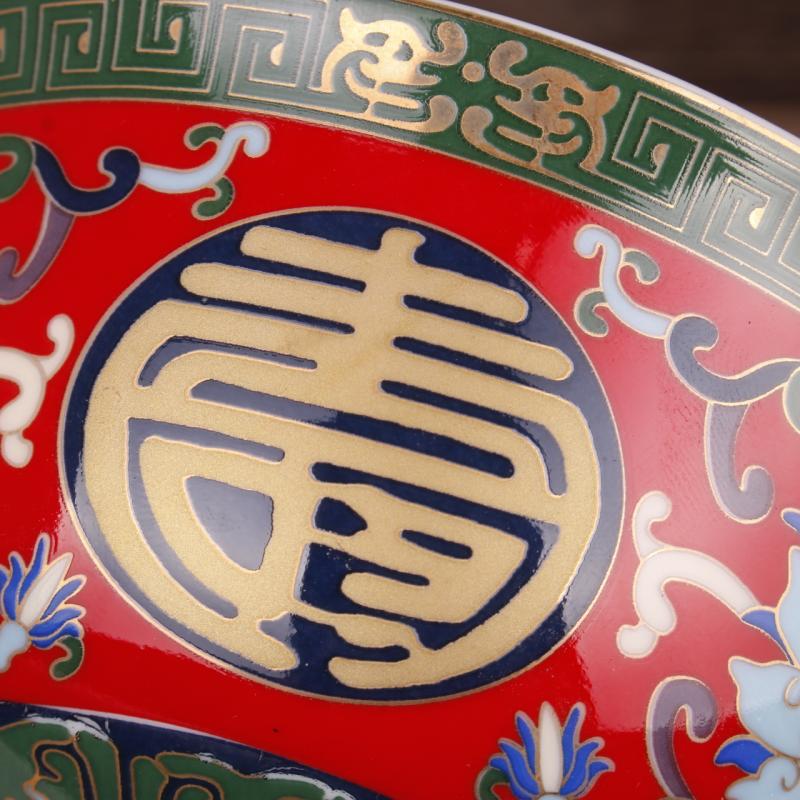 Jingdezhen imitation qianlong stays in longfeng birds and flowers, exquisite decorative bowls archaize handicrafts rich ancient frame furnishing articles