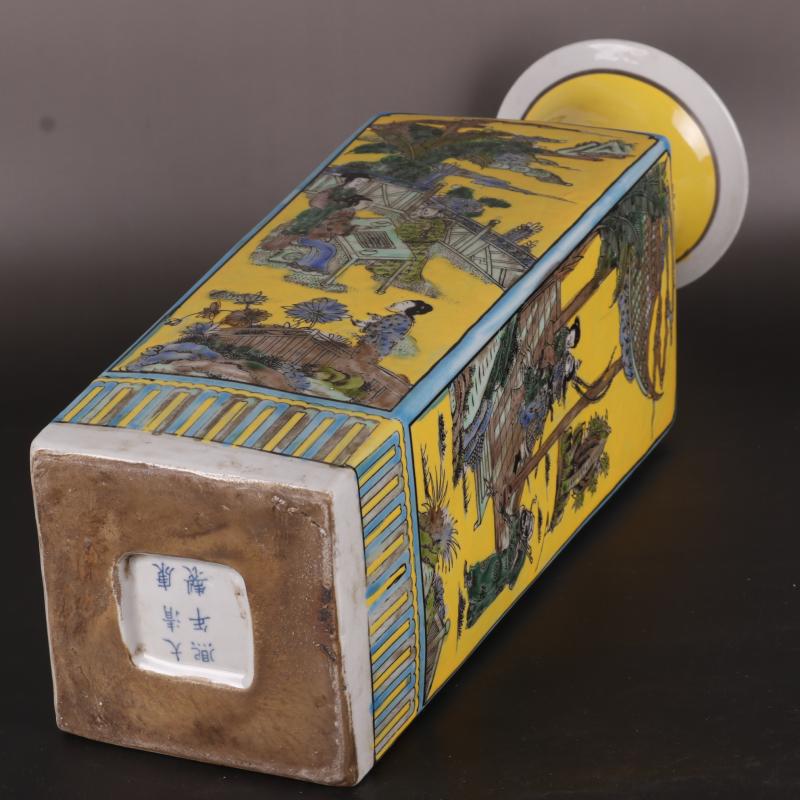 Stories of the qing emperor kangxi pastel looks antique Chinese porcelain vase household rich ancient frame penjing collection