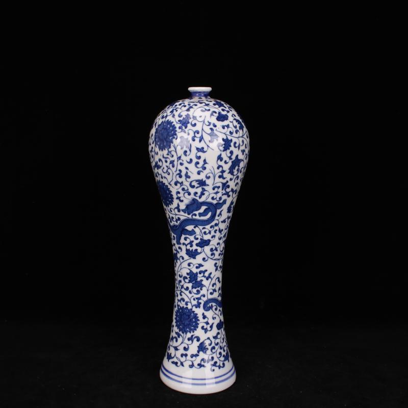 Jingdezhen qianlong designs of blue and white porcelain mei bottles of Chinese style is I and contracted sitting room place decorative vase decoration arts and crafts