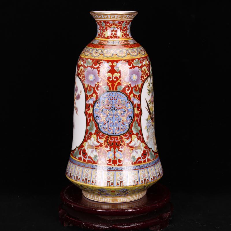 Jingdezhen archaize colored enamel porcelain the qing yongzheng com.lowagie.text.paragraph Chinese antique antique crafts vase archaize home outfit