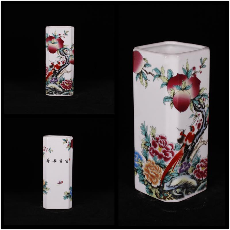 Jingdezhen imitation porcelain industry company "four desk pen container home decoration arts and crafts of overall antique reproduction antique furnishing articles