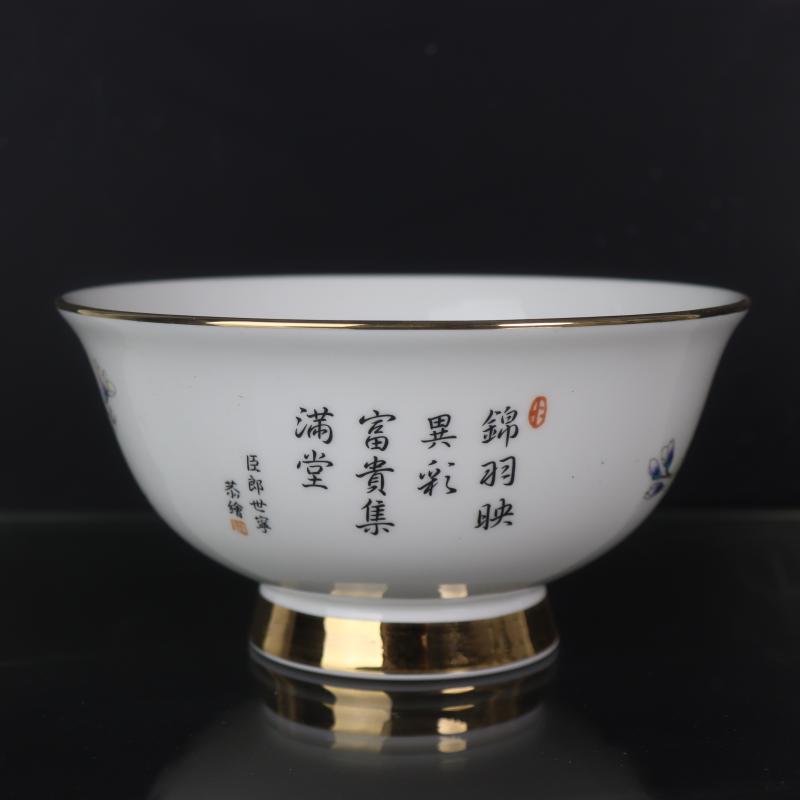 Antique crafts porcelain com.lowagie.text.paragraph 6 inch the qing qianlong fuels the pastel rainbow such use household decorative pattern Chinese penjing collection