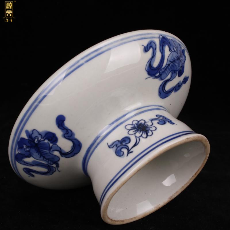 Jingdezhen imitation qianlong hand - made porcelain lotus wrapped branch lines best plate antique porcelain decoration restoring ancient ways, antique furnishing articles