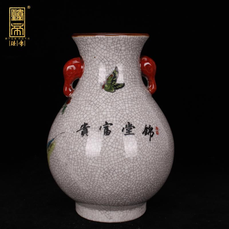 Jingdezhen imitation the qing qianlong on crackle f tube bottles of antique reproduction antique table ano decoration as old place