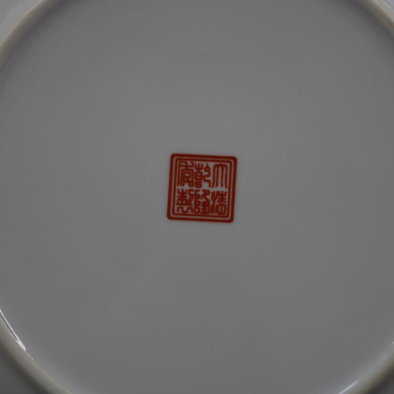 Archaize of jingdezhen porcelain the qing qianlong new famille rose blooming flowers map porcelain plate of restoring ancient ways household adornment furnishing articles