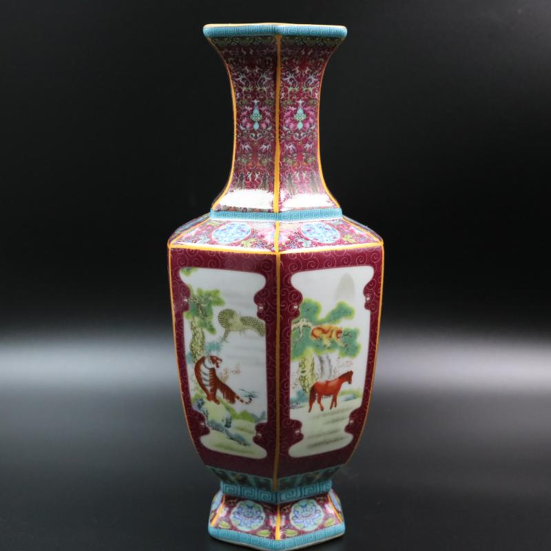 Jingdezhen archaize colored enamel porcelain the qing qianlong com.lowagie.text.paragraph zodiac bottles of antique home decoration old goods furnishing articles