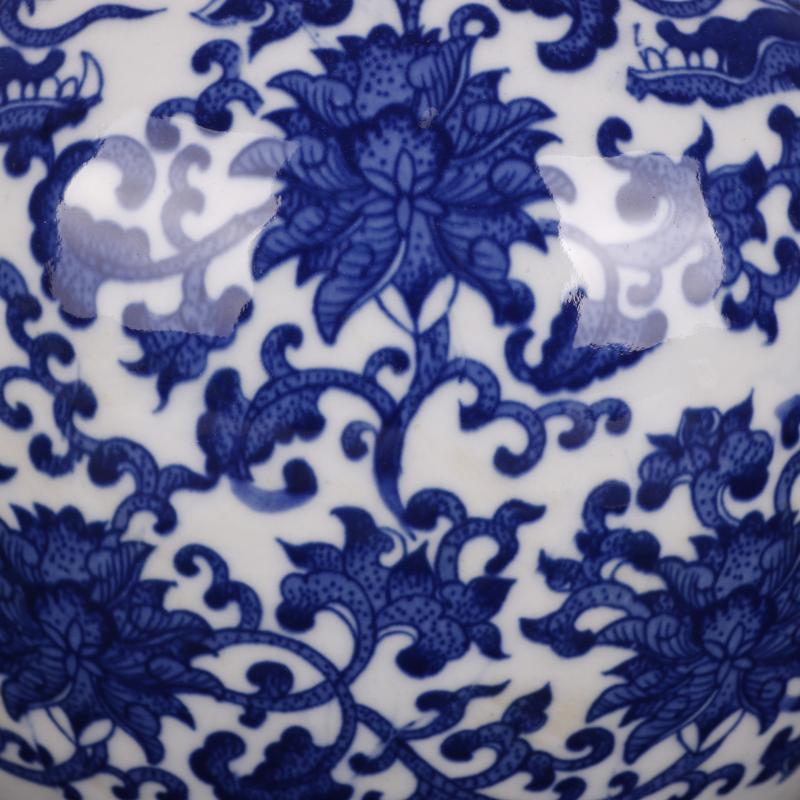 The Qing qianlong in blue and white dragon tree decal antique porcelain household of Chinese style furnishing articles old goods collection process