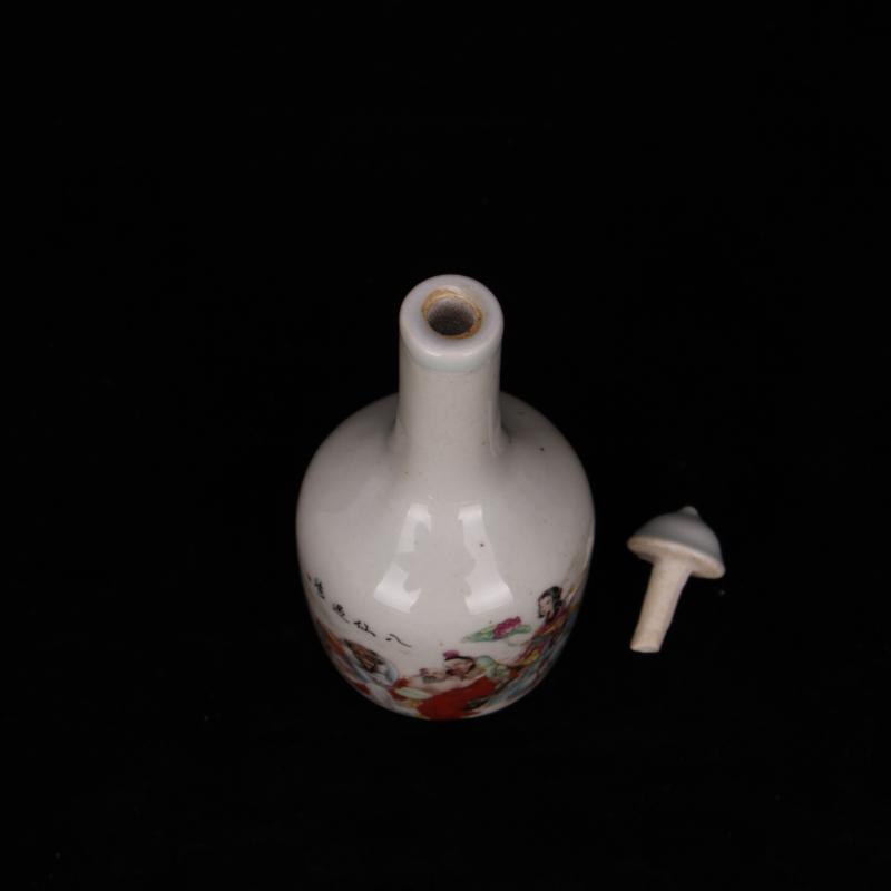 Jingdezhen archaize play jade antique old porcelain mini snuff bottle the study ancient frame to collect small place