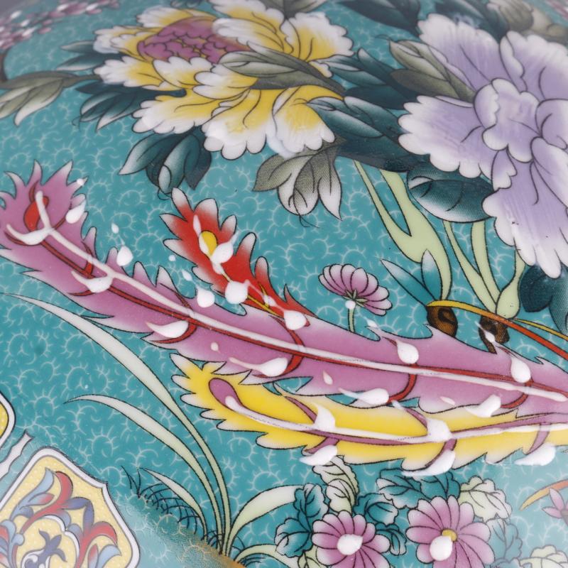 Antique Chinese porcelain floor home furnishing articles clear pastel prosperous flower grain vases, Antique curio collection