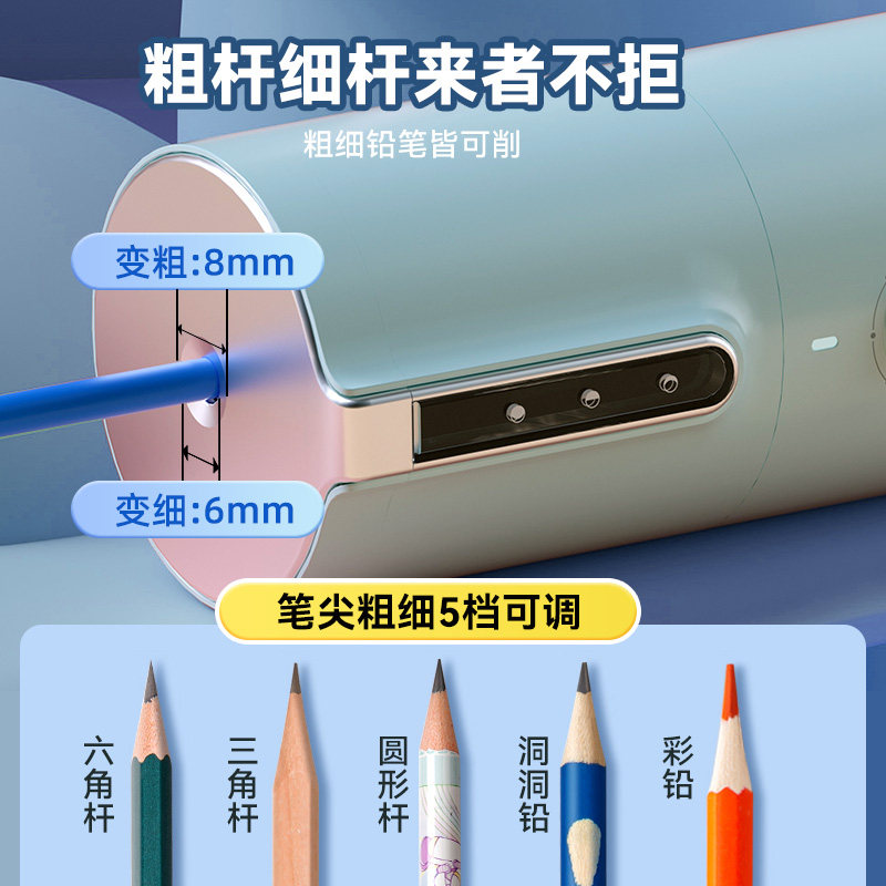 得力VA8全自动削笔机：小学生必备神器，削笔也能这么酷炫！💡-削笔器-淘宝百科网