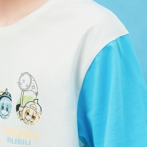 Bilibili, летняя футболка с коротким рукавом для отдыха, (в наличии на складе)