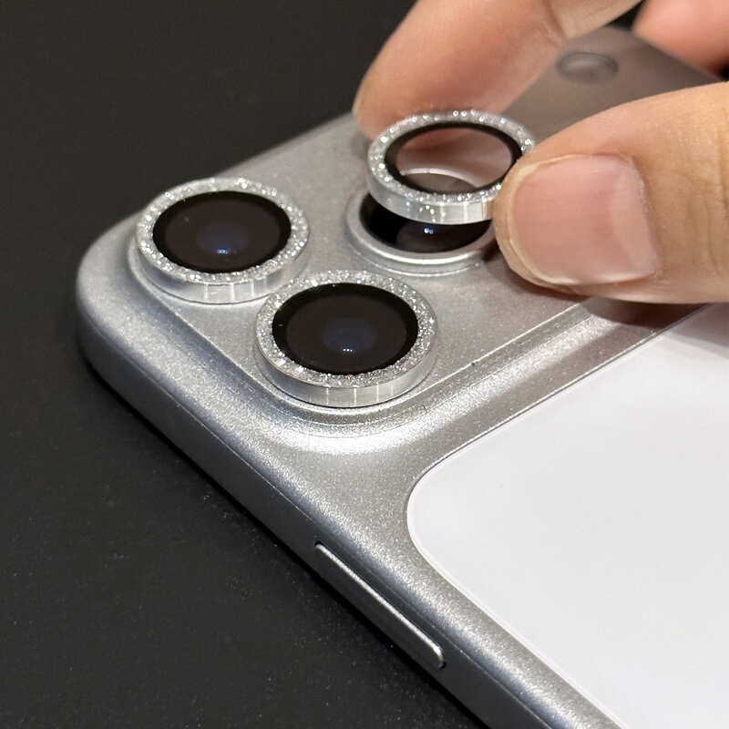 Suitable for Apple 17 Pro Max Lens Film Glitter Split-Type Anti-Drop iPhone 18 Pro Rear Camera Air Lens Accessories 16Pm Disassembly Tool with Diamond 13 Protective Film 15 Split-Type 14 Screen Protector