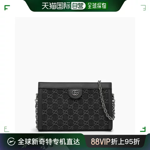 Гонконг прямая почтовая почта Gucci Ms. Ophidia маленькая сумка для плеча черная/gre
