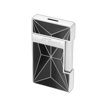 European direct mail S T Dupont French Dupont small black gray paint with silver chrome metal lighter