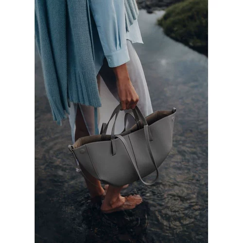 Европейская прямая рассылка POLENE Cyme Mini женская сумка оловянно-серого цвета из телячьей кожи