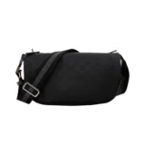 [99 Новый неиспользованный] Европейская прямая почтовая рассылка Gucci/Gucci Мужской черный простая старая цветочная полоса Сумка для грудной клетки