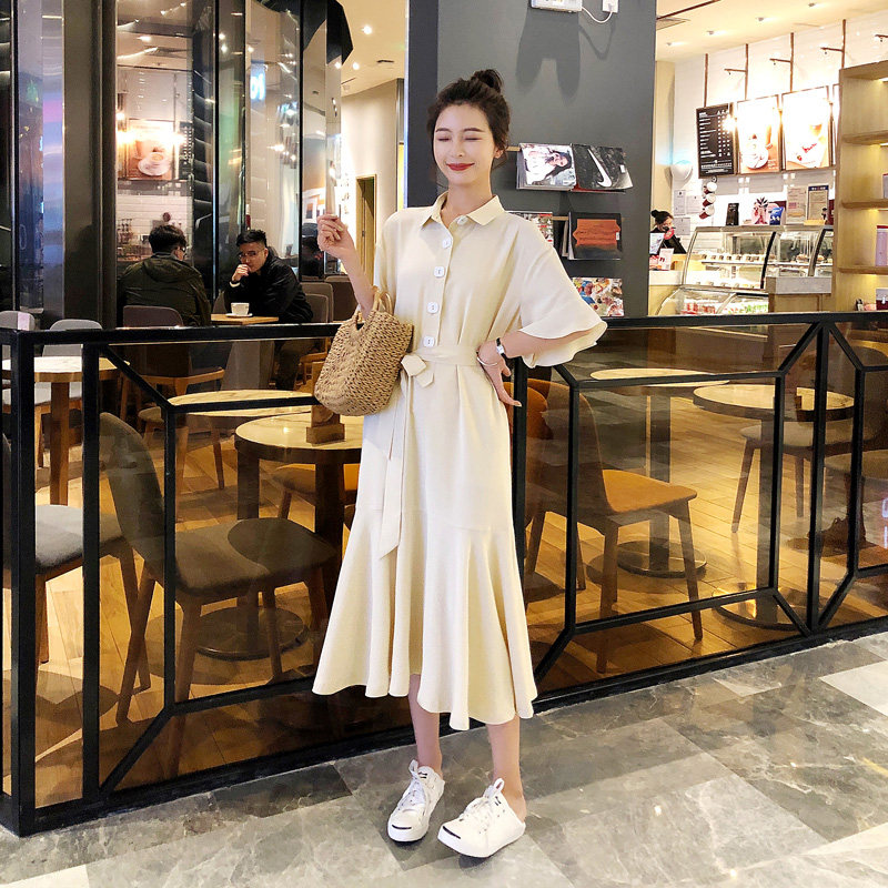 Ocean dress 2022 new summer shirt fish tail length dresses Andromeda supersenssen Knee Snow Spinning style retro skirt