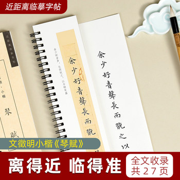 Ming Dynasty Zhengming's Small Regular Script Calligraphy: Classic Calligraphy Copy Cards for Close-Up Copying, Basic Calligraphy Copybooks, Complete Collection of Small Regular Script Calligraphy Copybooks, Fly-Head Small Regular Script Calligraphy Copybooks for Practice