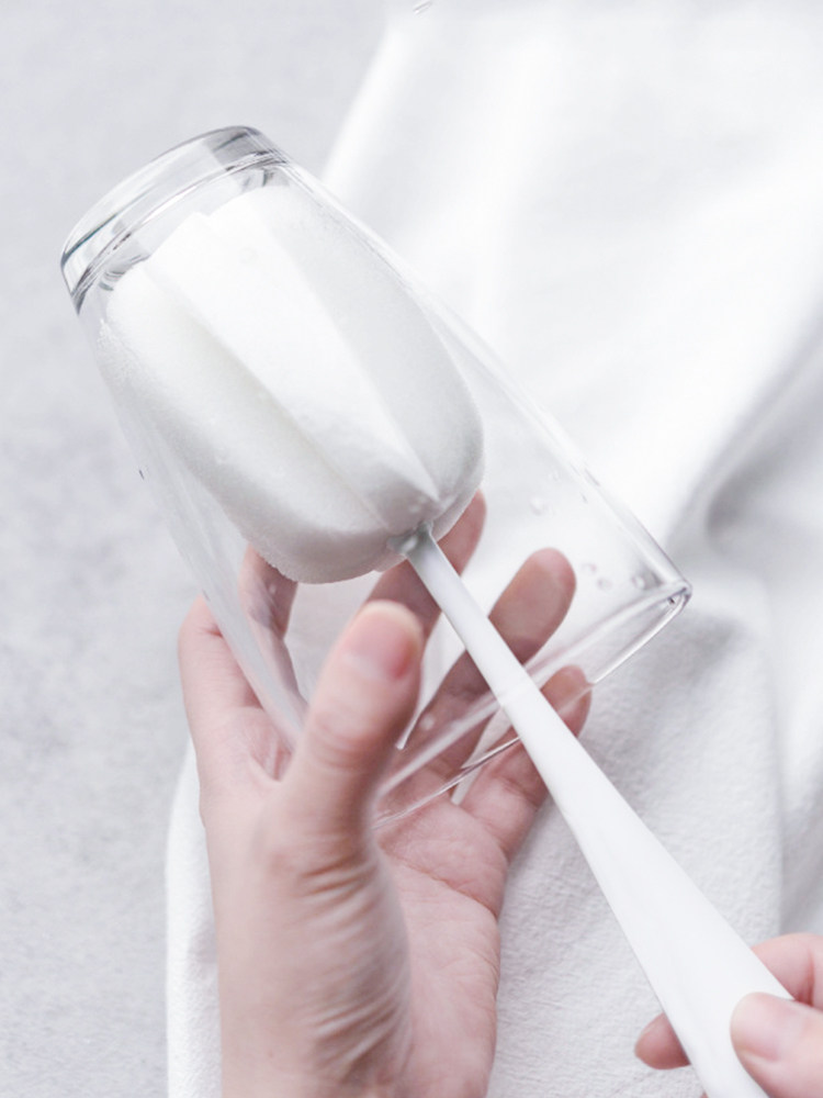 Household cup washing artifact 360 multi-directional cup brush bottle cleaning brush tea stain dirt sponge brush cleaning artifact