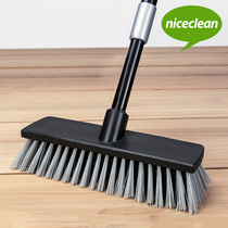 Large two-color bathroom floor scrub artifact multifunctional tile bathroom corner dirt telescopic long brush