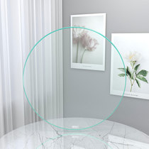 Tempered glass desktop transparent custom coffee table Dining table countertop shaped rectangular round