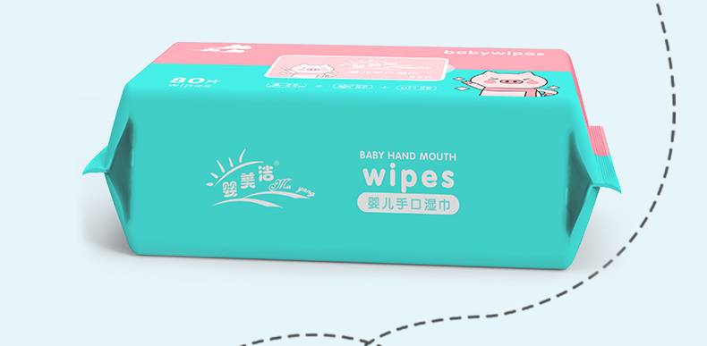 Em bé Mei Jie khăn lau sơ sinh ướt tay em bé đặc biệt khăn mềm gói lớn 80 bơm * 6 gói đặc biệt mặc gia đình - Khăn ướt khăn ướt cho trẻ sơ sinh