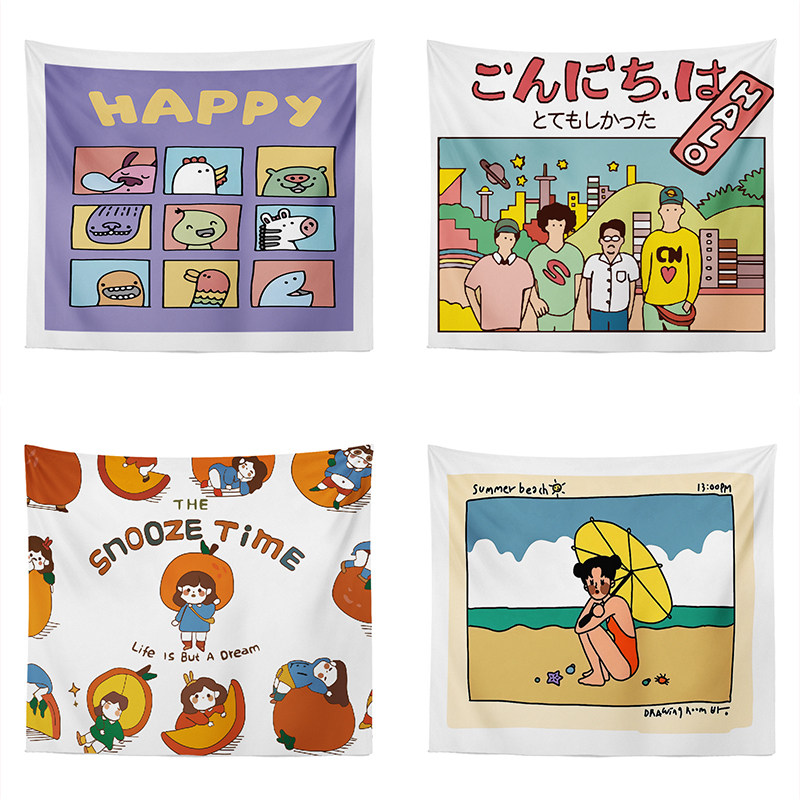 ins hanging cloth Bed decoration background wall photo net red wall cloth Room dormitory tapestry cloth art painting decoration hanging decoration