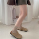 Old money style style Korean girls want button socks solid color versatile mid-calf socks for women ins gray pile socks