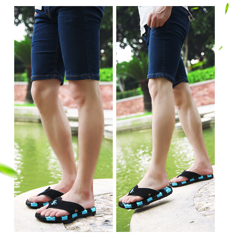 Mùa hè triều flip flops của nam giới dép nam dép không trượt đáy mềm ngoài trời mặc pinch bãi biển dép mùa hè giày