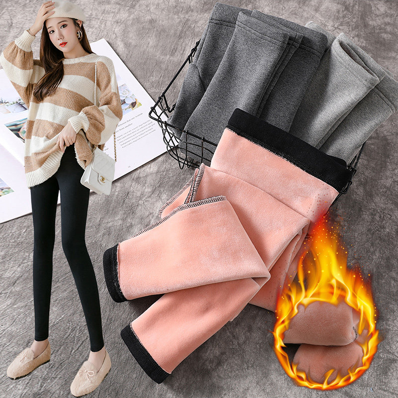 Pregnant women's underwear autumn outer wear pregnant women's pants trousers plus velvet plus thick autumn and winter warm cotton pants winter winter clothes