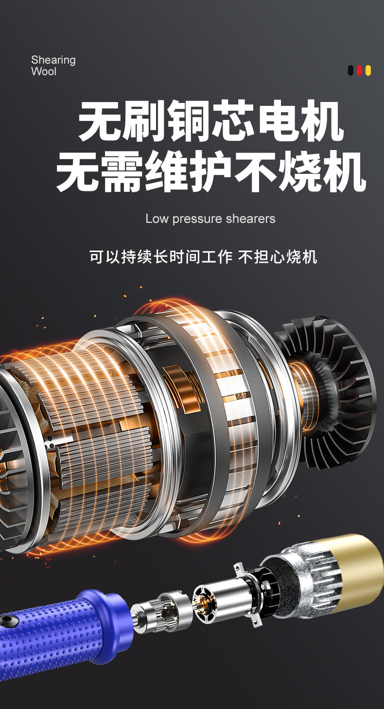 Ножницы 大功率羊毛剪低压无刷羊毛剪无极调速羊毛剪电动羊毛推子剪毛神器