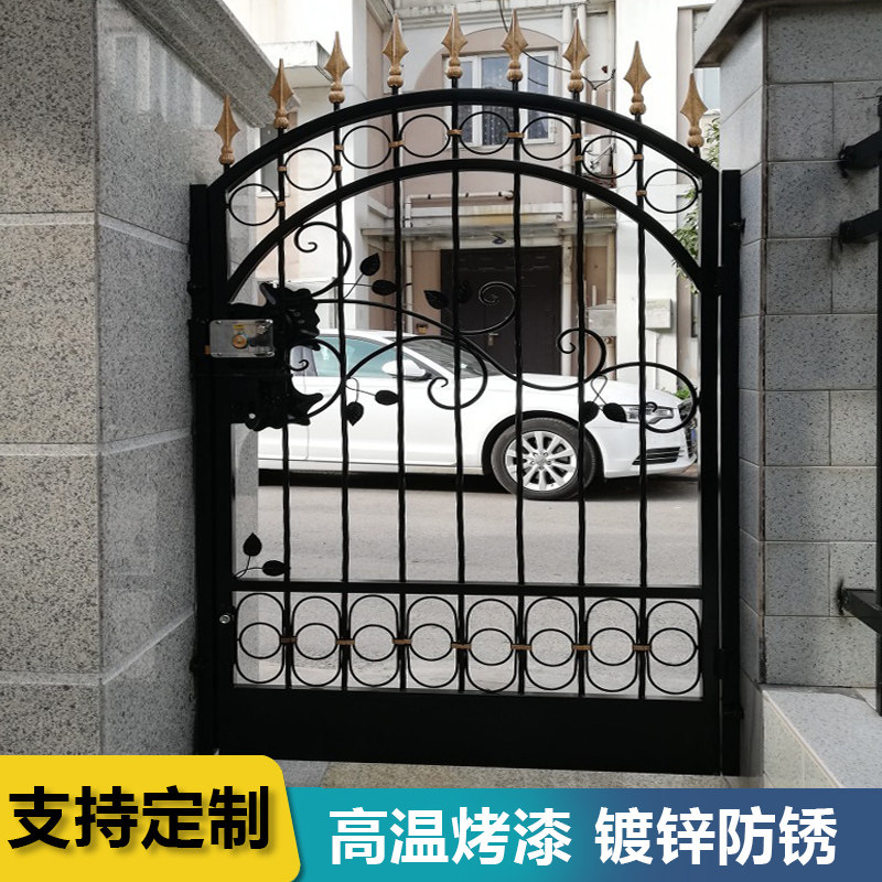 European style wrought iron gate courtyard door entrance door garden door villa gate outdoor single open double door anti-theft iron door