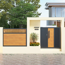 Modern outdoor garden door aluminum alloy villa door entrance courtyard door country house courtyard door aluminum art fence door