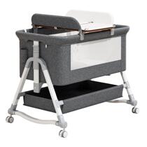 Newborn cradle bed baby bedside splicing large bed baby portable bb bedside bed multi-functional mobile foldable