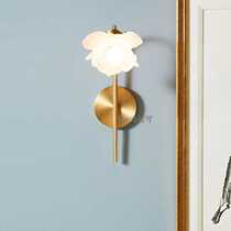 Xiaomi (MI) Universal Small American Simple Chandelier Full Copper Retro Flower Glass Shade Fresh Pastoral Children