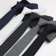 Men's Tie 6cm Narrow Korean Style Casual Fashion Versatile Black White Gray Trendy Formal British Hand-Tied Japanese Style