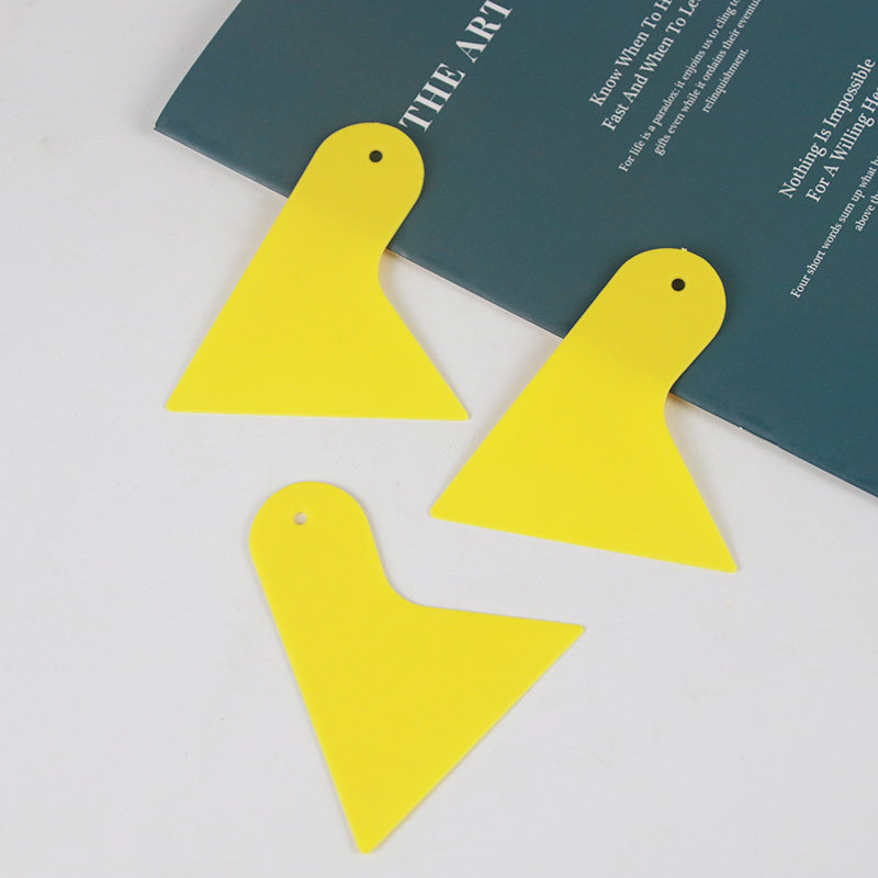 Beauty Muel Diy Incense Plaster Special Yellow Plastic Small Squeegee Plaster Making Tool Triangle Plastic Scraper